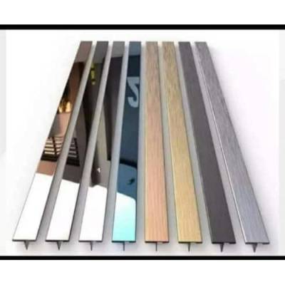 Stainless Steel T Profile for Decor & Interior Designing 304 Grade 8 to 10 Feet Length Gold Rose Gold More Manufacturers in Kamarhati